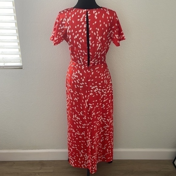 Topshop Red Flutter Sleeve Tea Maxi Dress 0040 - Picture 9 of 14